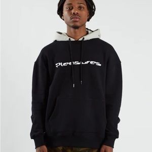 #13❤️ Brand new Pleasures now black hard drive crew neck with grey hoodie